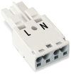 Socket 2-pole Cod. A white