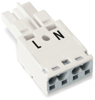 Socket 2-pole Cod. A white