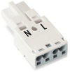 Plug 2-pole Cod. A white