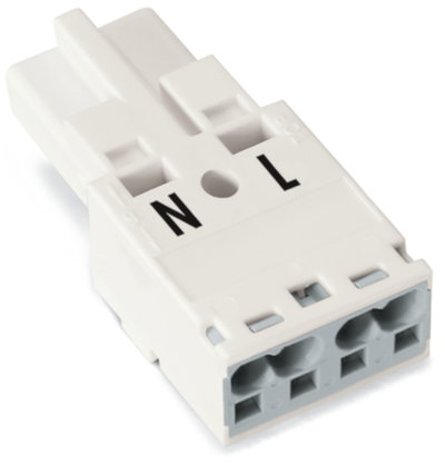 Plug 2-pole Cod. A white