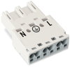 Plug 3-pole Cod. A white