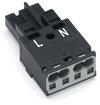 Socket 2-pole Cod. A black