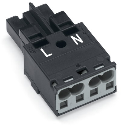 Socket 2-pole Cod. A black