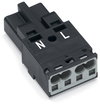 Plug 2-pole Cod. A black