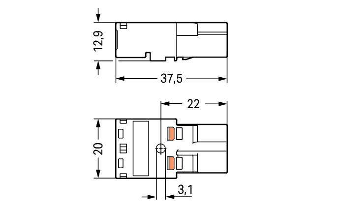 Plug 2-pole Cod. I blue – Image 2 of 2