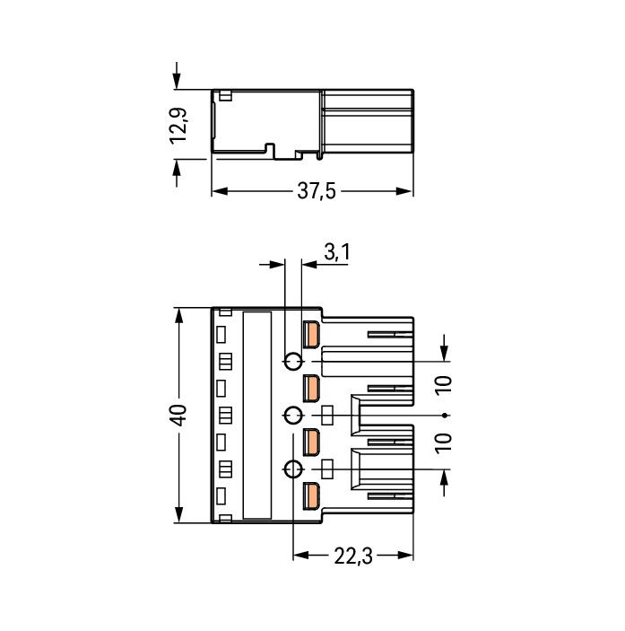 Plug 4-pole Cod. Q green – Image 2 of 2
