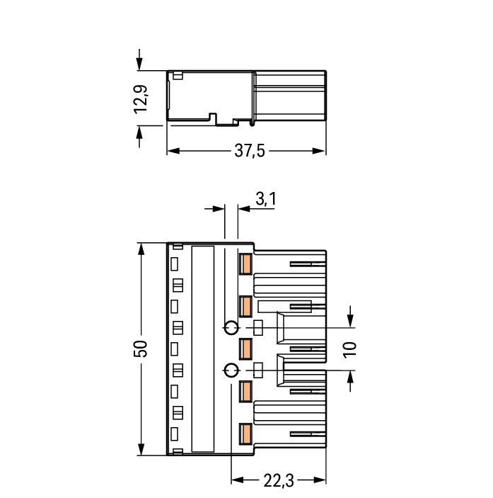 Plug 5-pole blue – Image 2 of 2