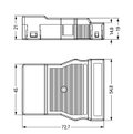 Strain relief housing 5-pole for 1 cable black
