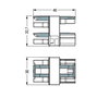 3-way distribution connector 3-pole Cod. A black