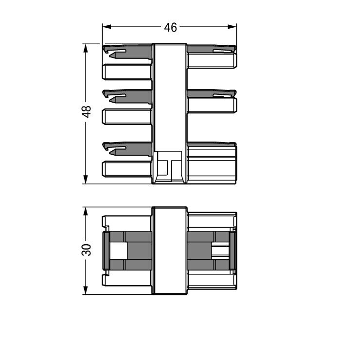 5-way distribution connector 3-pole Cod. A black – Image 2 of 2