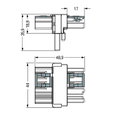 T-distribution connector 4-pole Cod. A black