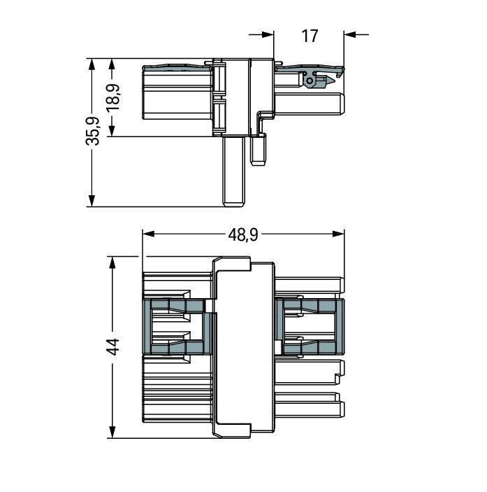 T-distribution connector 4-pole Cod. A black – Image 2 of 2