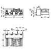 Socket for PCBs straight 4-pole gray