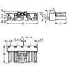 Socket for PCBs straight 5-pole gray