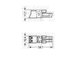Socket 2-pole Cod. B gray