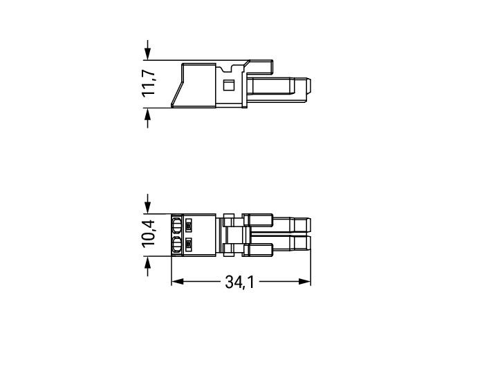 Socket 2-pole Cod. I blue – Image 2 of 2