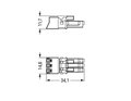 Socket 3-pole Cod. B gray