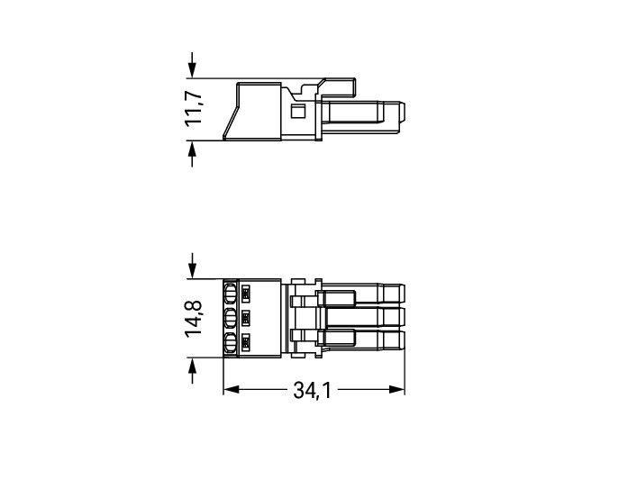 Socket 3-pole Cod. A black – Image 2 of 2