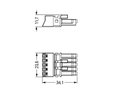 Socket 5-pole Cod. A white