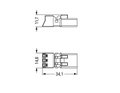 Plug 3-pole Cod. B gray