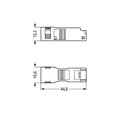 Strain relief housing 2-pole with locking clip black