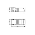 Strain relief housing 3-pole with locking clip black
