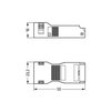 Strain relief housing 4-pole with locking clip black