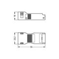 Strain relief housing 4-pole with locking clip black