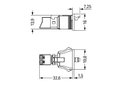Snap-in plug 2-pole Cod. A black