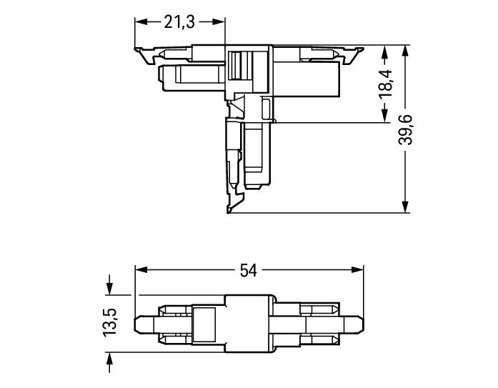 T-distribution connector 2-pole Cod. A black – Image 2 of 2