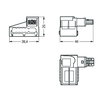 Tap-off module for flat cable 5 x 2.5 mm² + 2 x 1.5 mm² green