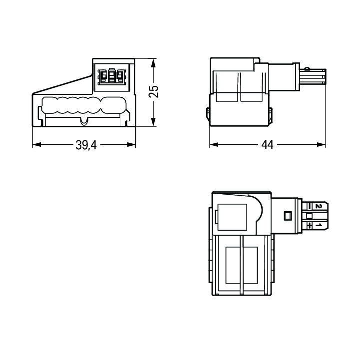 Tap-off module for flat cable 5 x 2.5 mm² + 2 x 1.5 mm² green – Image 2 of 2