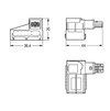 Tap-off module for flat cable 5 x 2.5 mm² + 2 x 1.5 mm² light gray