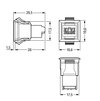 Snap-in socket without locking lever 2-pole light gray