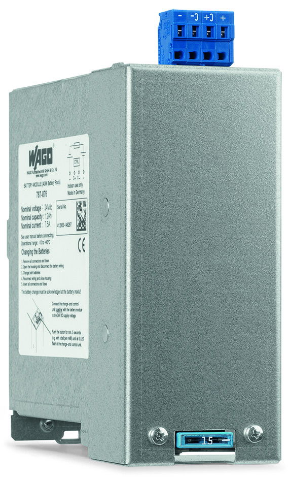 Lead-acid AGM battery module 24 VDC input voltage 7.5 A output current