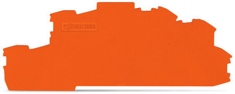 End and intermediate plate 0.8 mm thick orange
