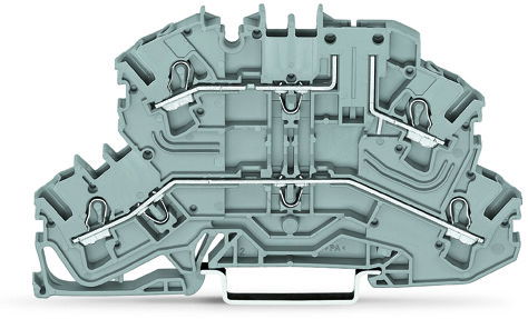 Double-deck carrier terminal block L/L upper-deck base gray