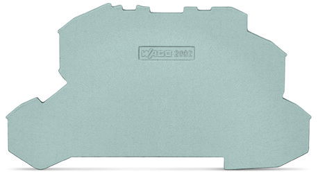 End and intermediate plate 1 mm thick gray