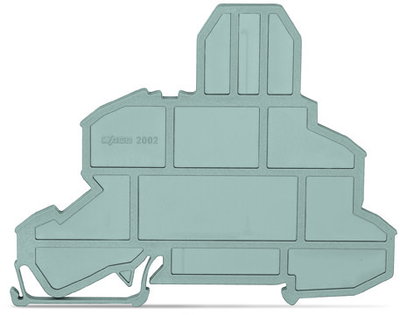 End plate for fuse terminal blocks 2 mm thick gray