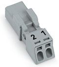 Plug 2-pole gray