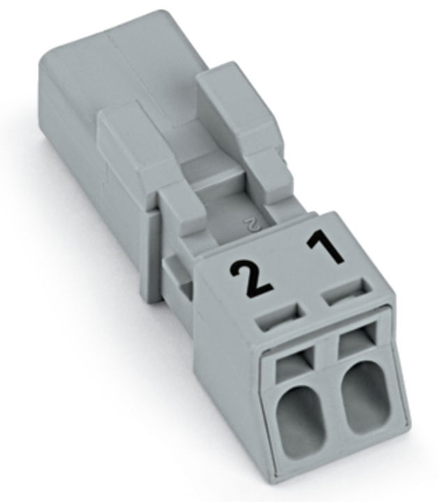 Plug 2-pole gray