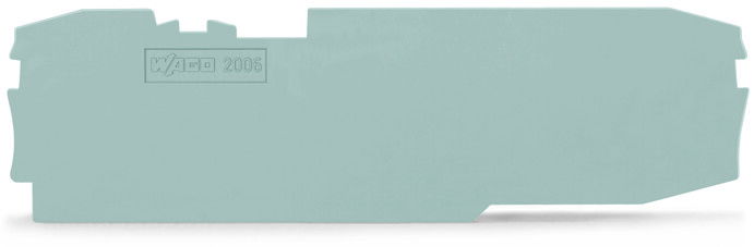 End and intermediate plate 1 mm thick gray
