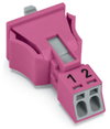 Snap-in socket 2-pole Cod. B pink
