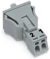 Snap-in plug 2-pole Cod. B gray