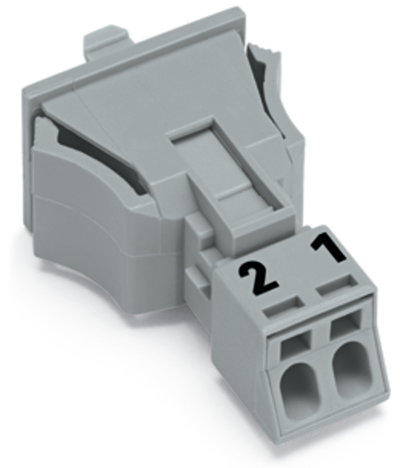Snap-in plug 2-pole Cod. B gray