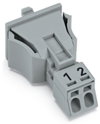 Snap-in socket 2-pole Cod. B gray