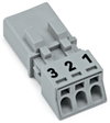 Plug 3-pole Cod. B gray