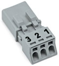 Plug 3-pole Cod. B gray