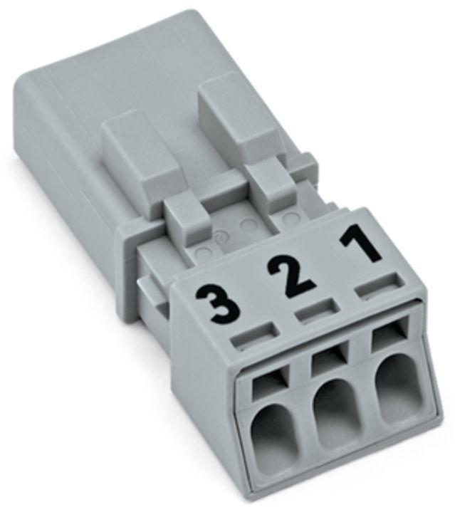 Plug 3-pole Cod. B gray