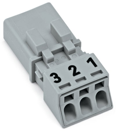Plug 3-pole Cod. B gray
